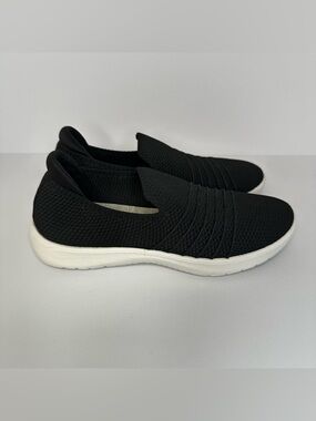 Clarks Cloudsteppers Adella Step Knit Slip-on Sneaker Black Comfort 7.5
